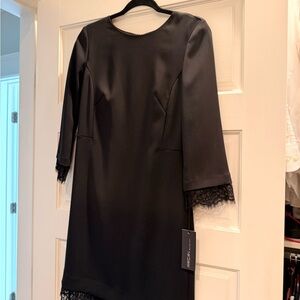 Marc Cain Elegant Black Dress with Lace Trim